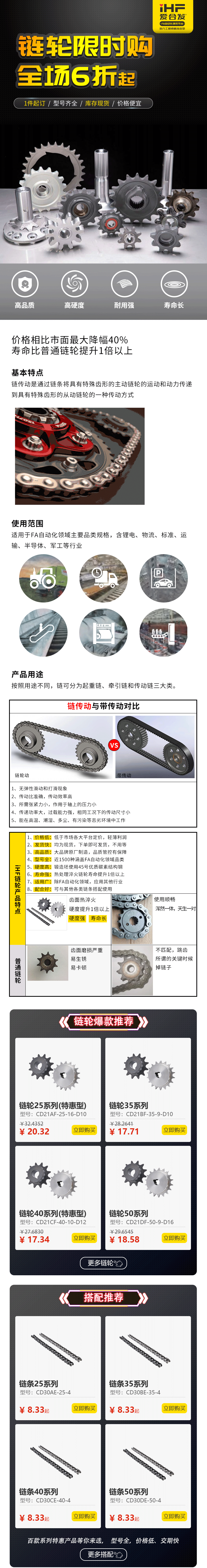 特惠現(xiàn)貨：愛合發(fā)鏈輪鏈條省錢耐用！