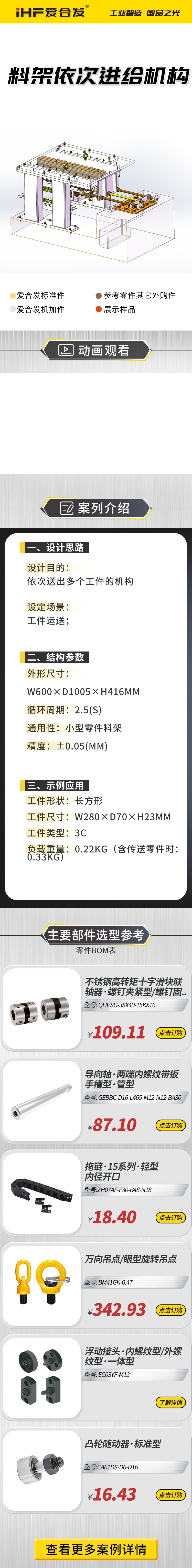 愛合發(fā)案例剖析：料雜架依次進給機構(gòu)！